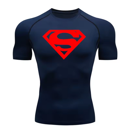 Superman Men’s Compression Rash Guard T-Shirt