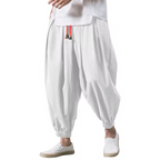 Lightweight White Summer Harem Pants