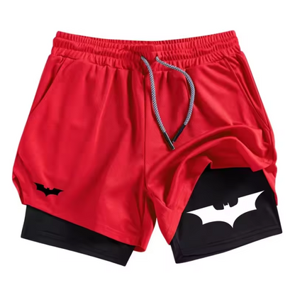 Batman Gym Shorts | Two‑Layer Gym Shorts | Breathable Performance Shorts