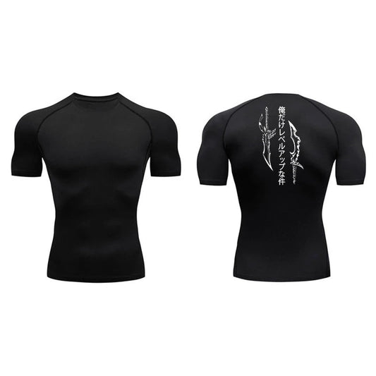 Sung Jinwoo Compression T-Shirt | Solo Leveling Anime Gym Wear | Breathable Workout Shirt