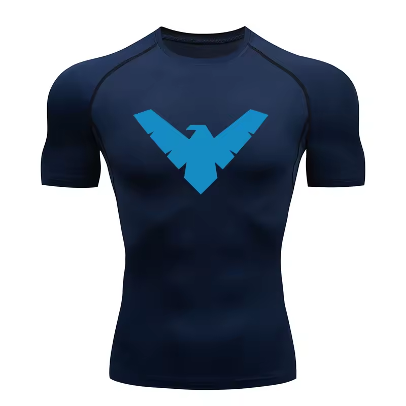 Nightwing Compression T-Shirt | Anime Gym Wear | Breathable Workout Shirt