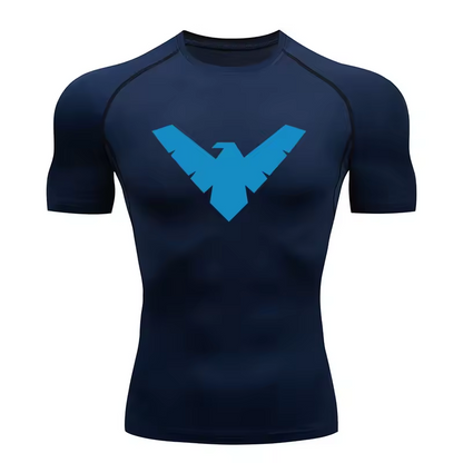 Nightwing Compression T-Shirt | Anime Gym Wear | Breathable Workout Shirt