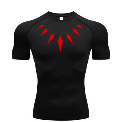 Black Panther Compression T-Shirt | Anime Gym Wear | Breathable Workout Shirt