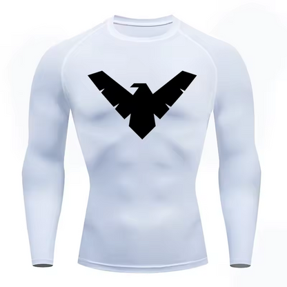 Nightwing Compression Long Sleeve | Anime Gym Wear | Breathable Workout Shirt