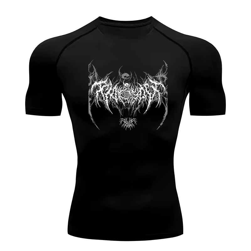 Skeleton Compression T-Shirt | Anime Gym Wear | Breathable Workout Shirt