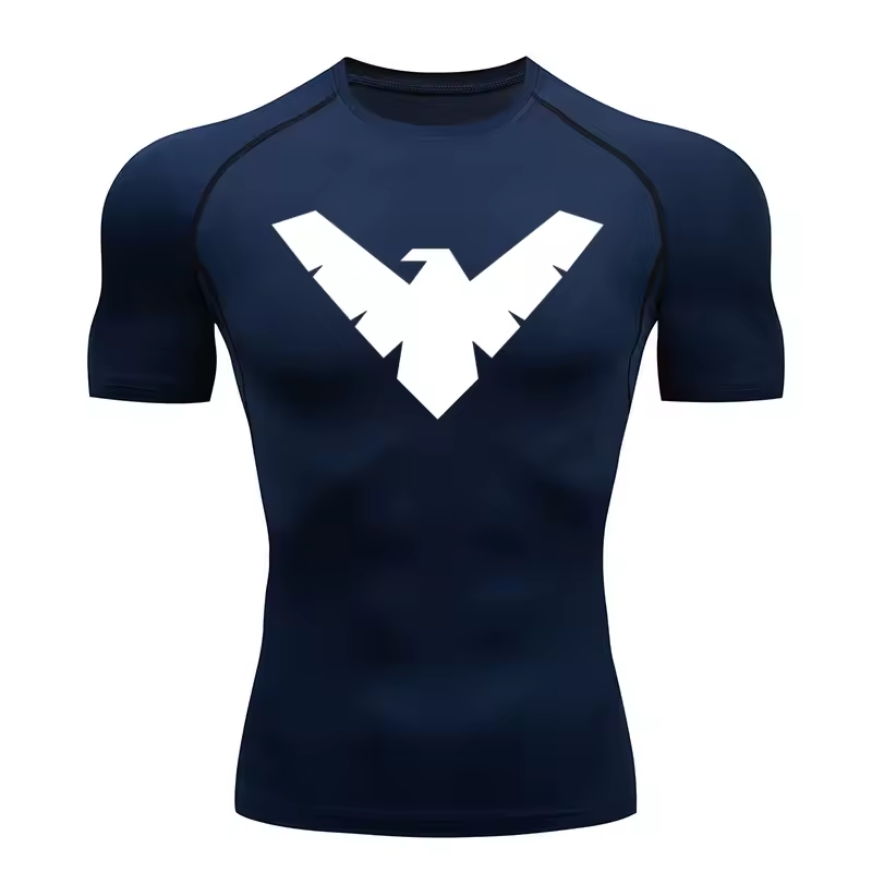 Nightwing Compression T-Shirt | Anime Gym Wear | Breathable Workout Shirt