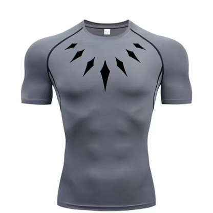 Black Panther Compression T-Shirt | Anime Gym Wear | Breathable Workout Shirt