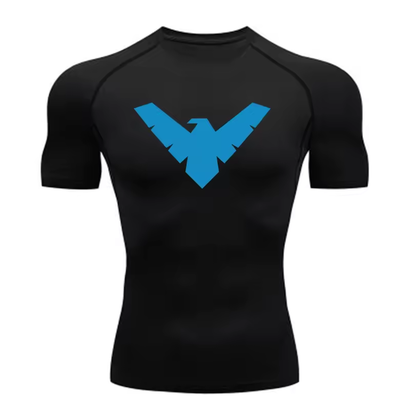Nightwing Compression T-Shirt | Anime Gym Wear | Breathable Workout Shirt