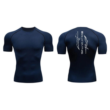Sung Jinwoo Compression T-Shirt | Solo Leveling Anime Gym Wear | Breathable Workout Shirt