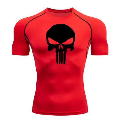 Skull Compression T-Shirt | Anime Gym Wear | Breathable Workout Shirt