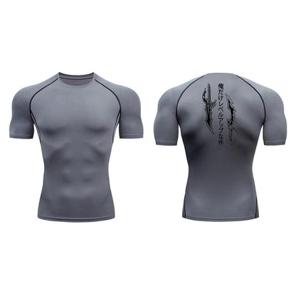 Sung Jinwoo Compression T-Shirt | Solo Leveling Anime Gym Wear | Breathable Workout Shirt