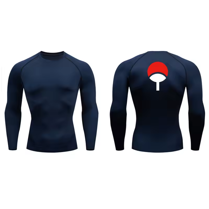 Uchiha Men’s Compression Rash Guard Long Sleeve