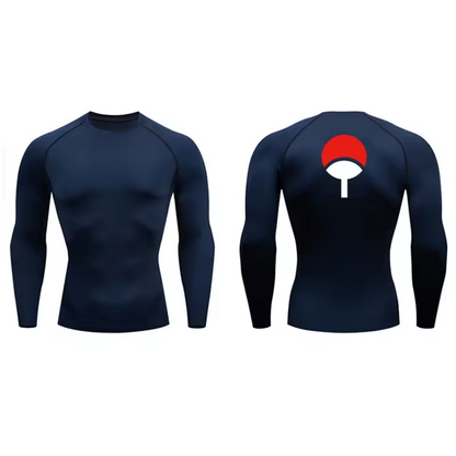 Uchiha Men’s Compression Rash Guard Long Sleeve
