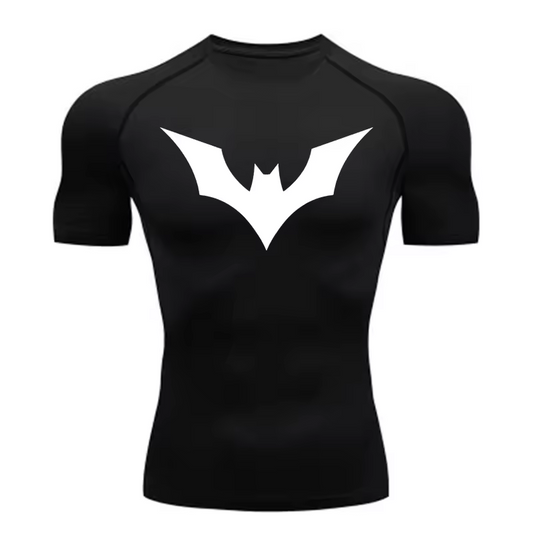 Batman Beyond Compression T-Shirt | Future Dark Knight Workout Top | Neo Gotham Vigilante Gym Wear