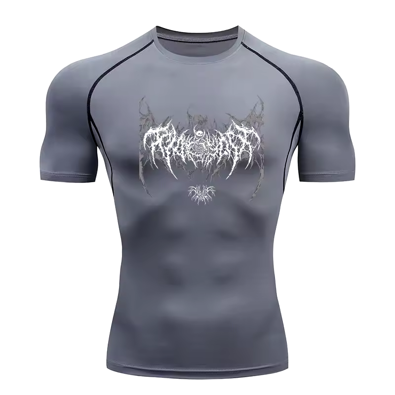 Skeleton Compression T-Shirt | Anime Gym Wear | Breathable Workout Shirt