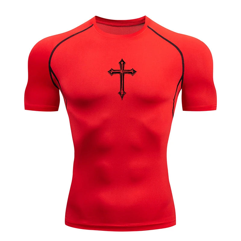 Cross Compression T-Shirt | Anime Gym Wear | Breathable Workout Shirt