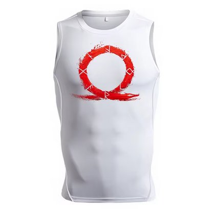 God Of War Kratos Men’s Compression Rash Guard Tank Top
