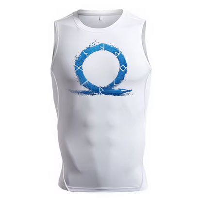 God Of War Kratos Men’s Compression Rash Guard Tank Top