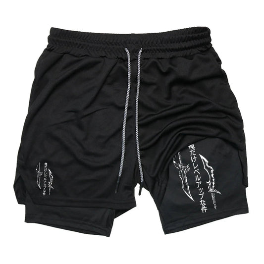 Shadow Monarch Men’s 2-in-1 Training Gym Shorts
