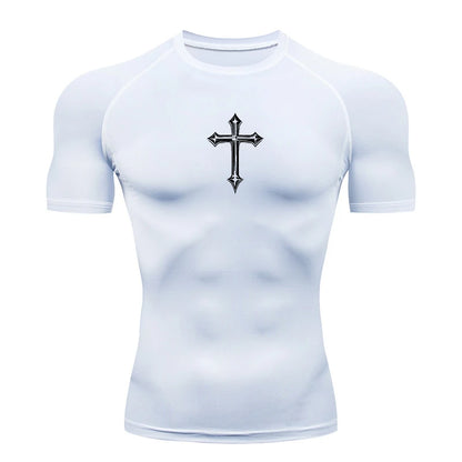 Cross Compression T-Shirt | Anime Gym Wear | Breathable Workout Shirt