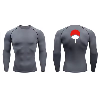 Uchiha Men’s Compression Rash Guard Long Sleeve
