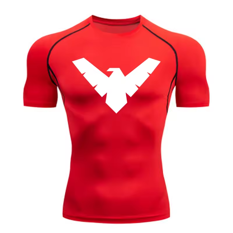 Nightwing Compression T-Shirt | Anime Gym Wear | Breathable Workout Shirt