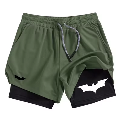 Batman Gym Shorts | Two‑Layer Gym Shorts | Breathable Performance Shorts