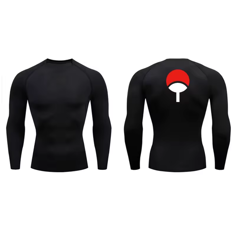 Uchiha Men’s Compression Rash Guard Long Sleeve