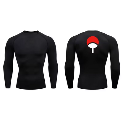 Uchiha Men’s Compression Rash Guard Long Sleeve
