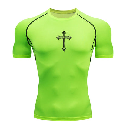 Cross Compression T-Shirt | Anime Gym Wear | Breathable Workout Shirt