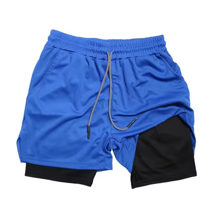 Two-Layer Gym Shorts — Breathable Compression Workout Shorts for Performance & Style