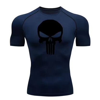 Skull Compression T-Shirt | Anime Gym Wear | Breathable Workout Shirt