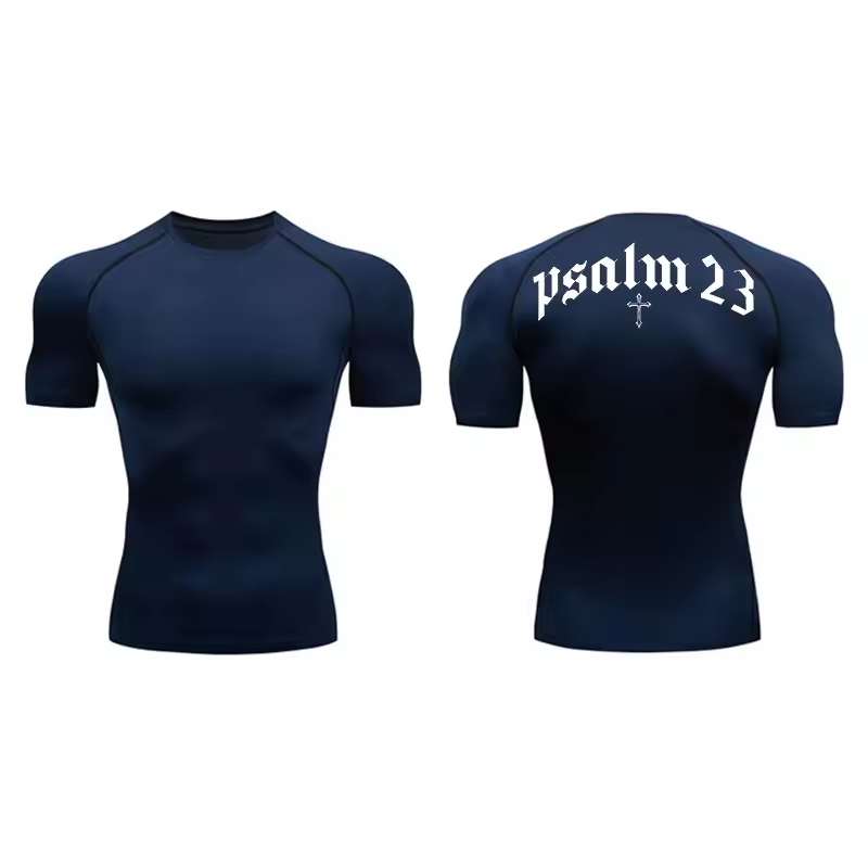 Psalm 23 Compression T-Shirt | Anime Gym Wear | Breathable Workout Shirt
