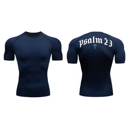 Psalm 23 Compression T-Shirt | Anime Gym Wear | Breathable Workout Shirt