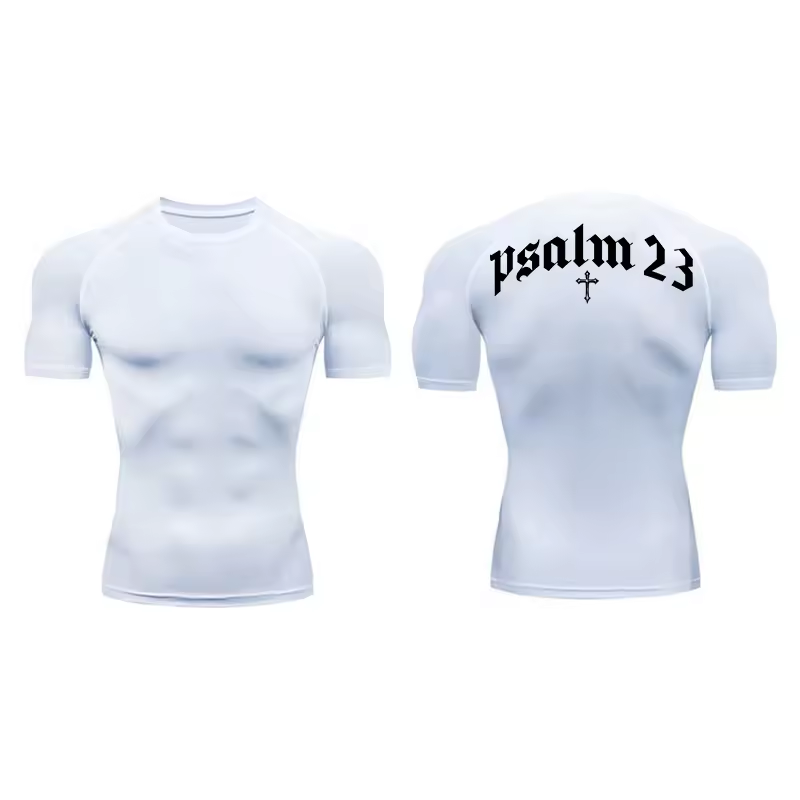 Psalm 23 Compression T-Shirt | Anime Gym Wear | Breathable Workout Shirt