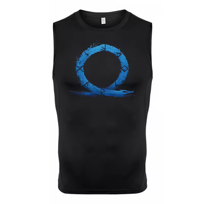 God Of War Kratos Men’s Compression Rash Guard Tank Top