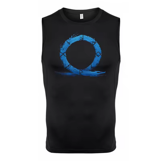 God Of War Kratos Men’s Compression Rash Guard Tank Top