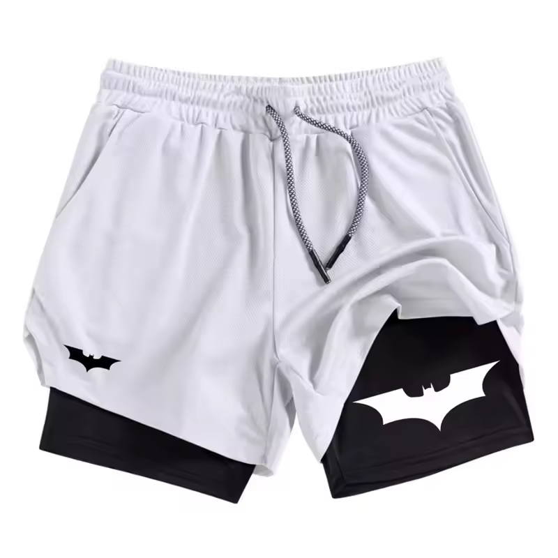 Batman Gym Shorts | Two‑Layer Gym Shorts | Breathable Performance Shorts