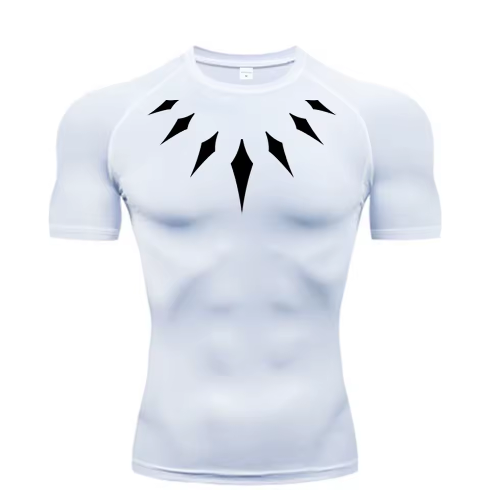 Black Panther Compression T-Shirt | Anime Gym Wear | Breathable Workout Shirt