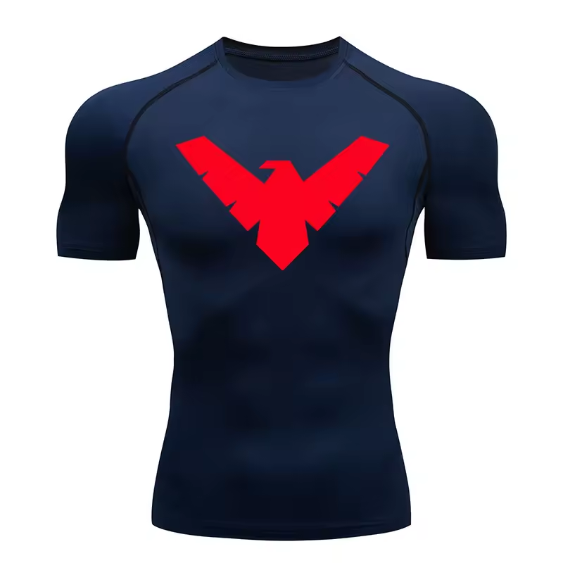 Nightwing Compression T-Shirt | Anime Gym Wear | Breathable Workout Shirt