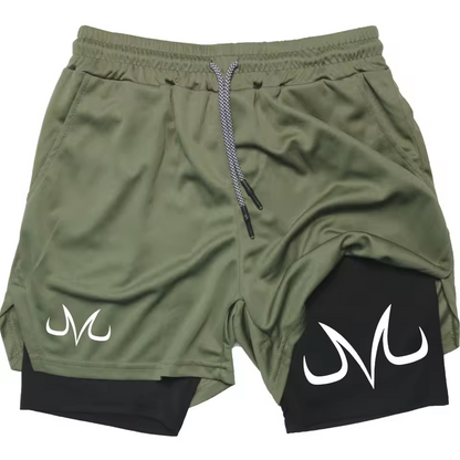 Majin Vegeta Gym Shorts | Dragon Ball Z dbz Anime Gym Shorts | Breathable Two-Layer Workout Shorts v2