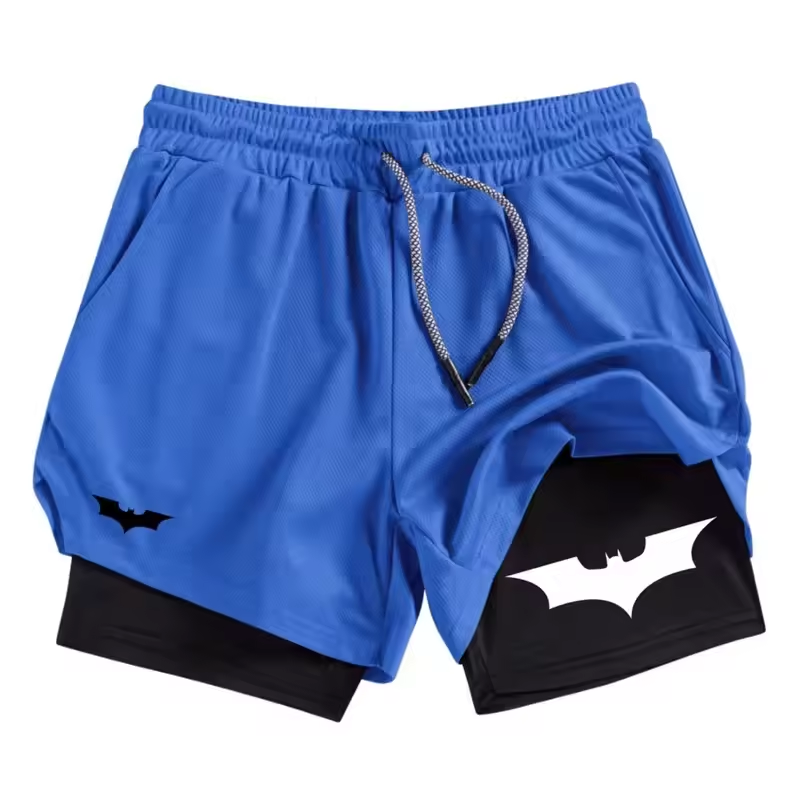 Batman Gym Shorts | Two‑Layer Gym Shorts | Breathable Performance Shorts