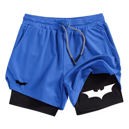 Batman Gym Shorts | Two‑Layer Gym Shorts | Breathable Performance Shorts