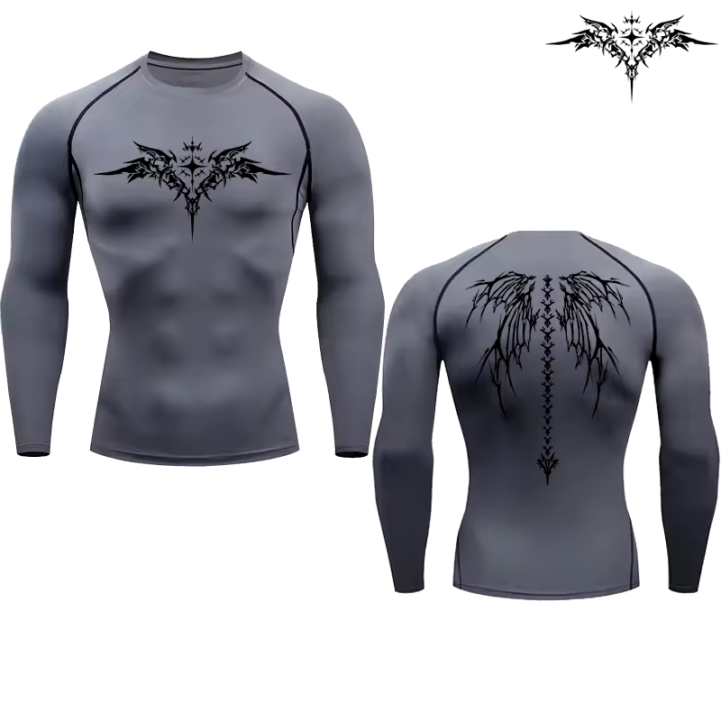 Of Gold 2.0 Compression Long Sleeve | Premium Anime-Inspired Gym Shirt | Performance Training Gear
