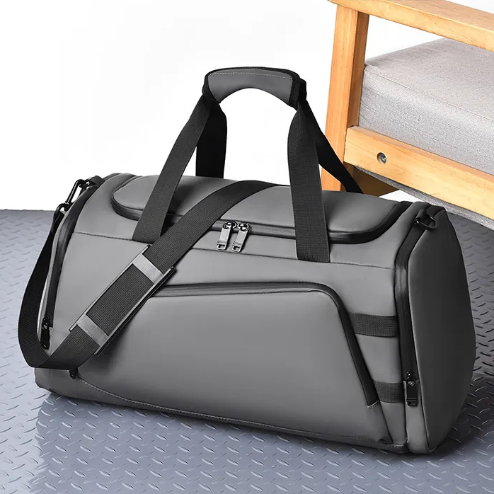 Grey Waterproof Gym Bag