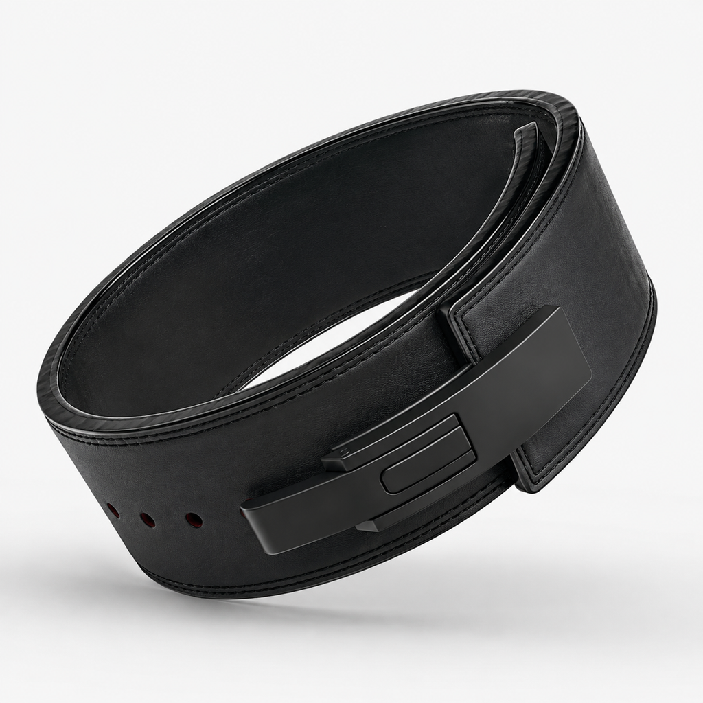 Black Leather Lever Belt – Premium 10mm Genuine Leather Weightlifting Belt