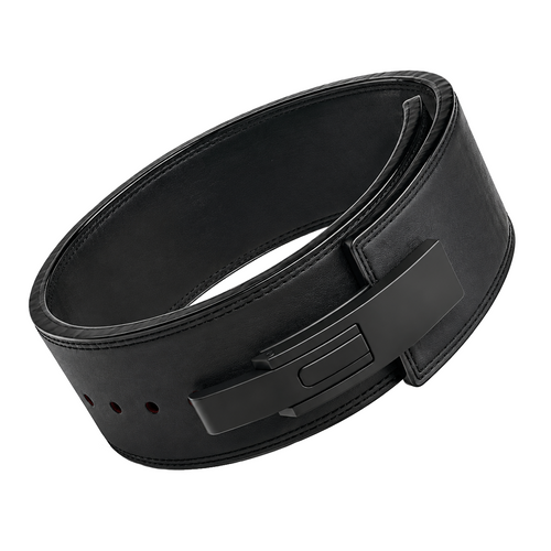 Black Leather Lever Belt – Premium 10mm Genuine Leather Weightlifting Belt