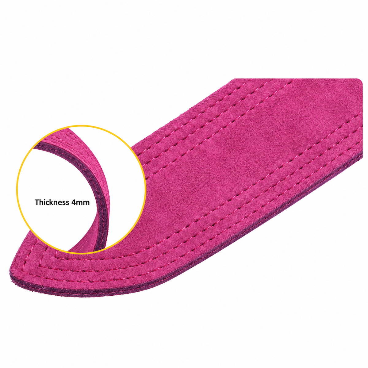 Pink Cowhide Lifting Straps – SBR Weightlifting Straps for Deadlifts & Strength Training