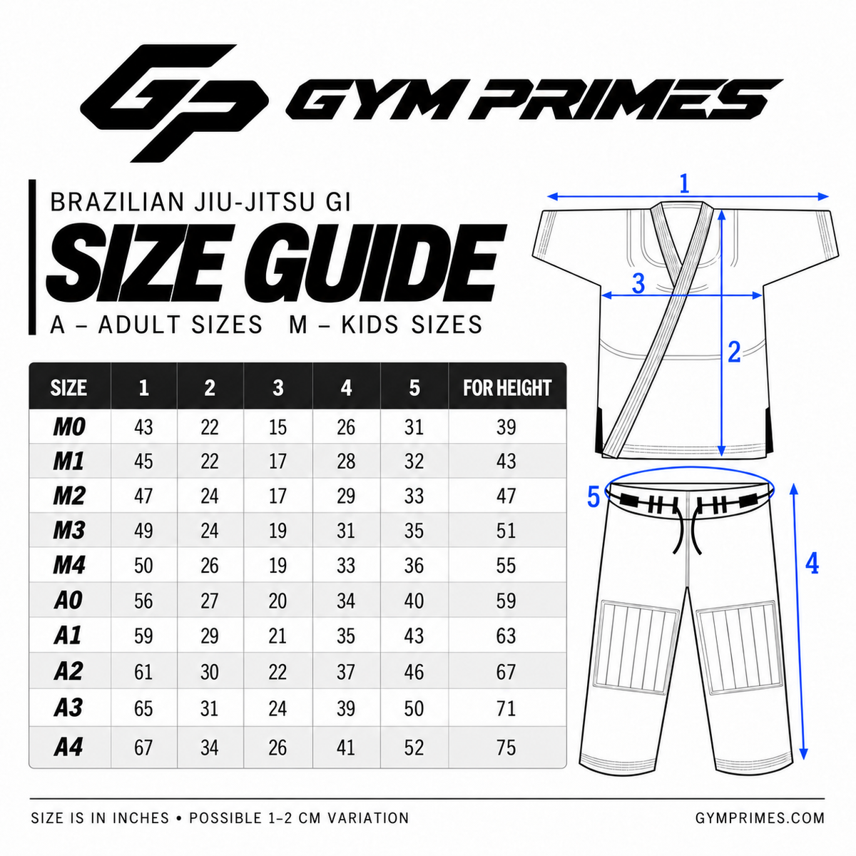 Brazilian Jiu-Jitsu Gi – 500 GSM Cotton BJJ Uniform