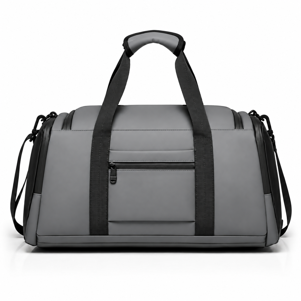 Grey Waterproof Gym Bag – Sports Duffel Bag with Shoe Compartment & Wet/Dry Separation